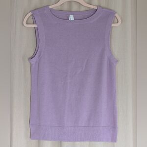 Pact Women's Paisley Heather Classic Fine Knit Shell Organic Cotton Sleeveless S